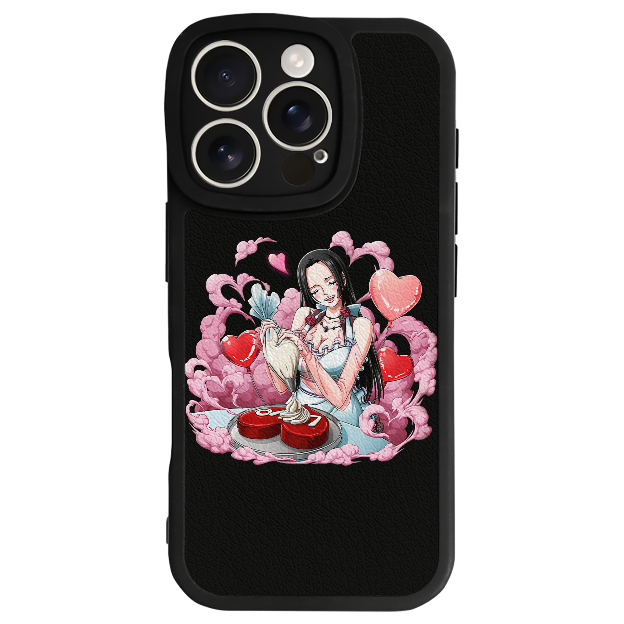 （画像用） ワンピース ボア・ハンコック ONE PIECE Boa·Hancock 【iPhone 16シリーズ対応】シリコンスマホケース（レザー調） 材質：シリコン